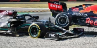Foto zur News: Video: Nasenkamera filmte Hamilton-Cockpit bei Crash mit Verstappen