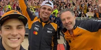Foto zur News: Nicht schon wieder die Nase! Norris bei Silverstone-Siegesfeier erneut verletzt