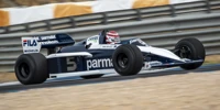 Foto zur News: Ex-Weltmeister Nelson Piquet kehrte an das Steuer seines Brabham BT52 zurück