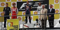 Foto zur News: Greenpeace-Protestaktion auch auf dem Podium