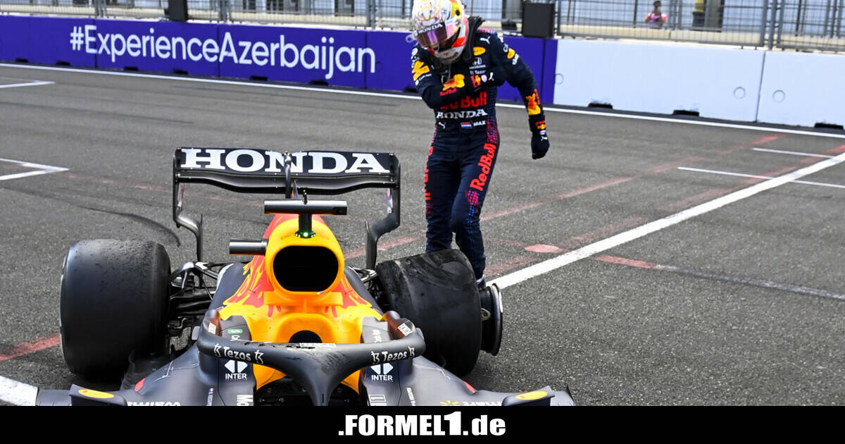F1 -Rennen Baku 2021 Reifenschaden kostet Verstappen den Sieg