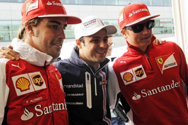 Felipe Massa, Fernando Alonso, Kimi Räikkönen