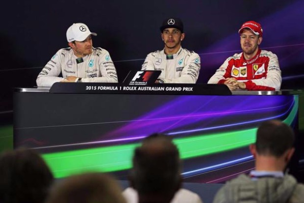 Foto zur News: PK-Geplänkel: Nico Rosberg glaubt Sebastian Vettel nicht