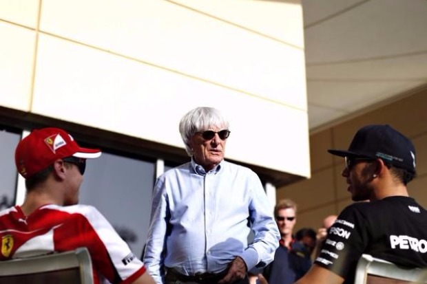 Bernie Ecclestone, Sebastian Vettel, Lewis Hamilton