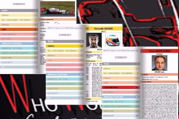 Foto zur News: Who Works in Formula One 2016: Neue "Formel-1-Bibel" jetzt inklusive App!