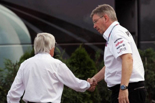 Bernie Ecclestone, Ross Brawn Bernie Ecclestone, Ross Brawn