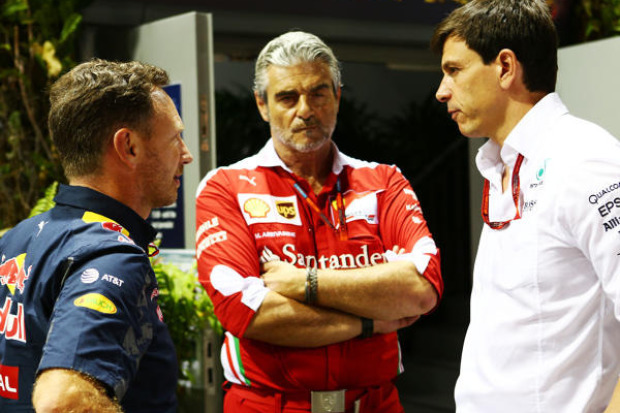 Christian Horner, Maurizio Arrivabene, Toto Wolff Christian Horner, Maurizio Arrivabene, Toto Wolff