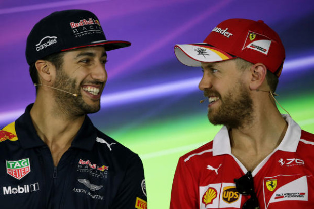 Daniel Ricciardo, Sebastian Vettel Daniel Ricciardo, Sebastian Vettel