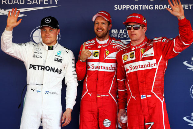 Valtteri Bottas, Sebastian Vettel, Kimi Räikkönen Valtteri Bottas, Sebastian Vettel, Kimi Räikkönen