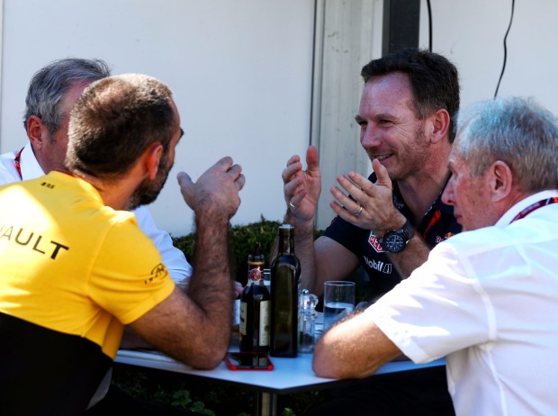 Christian Horner, Helmut Marko, Cyril Abiteboul Christian Horner, Helmut Marko, Cyril Abiteboul