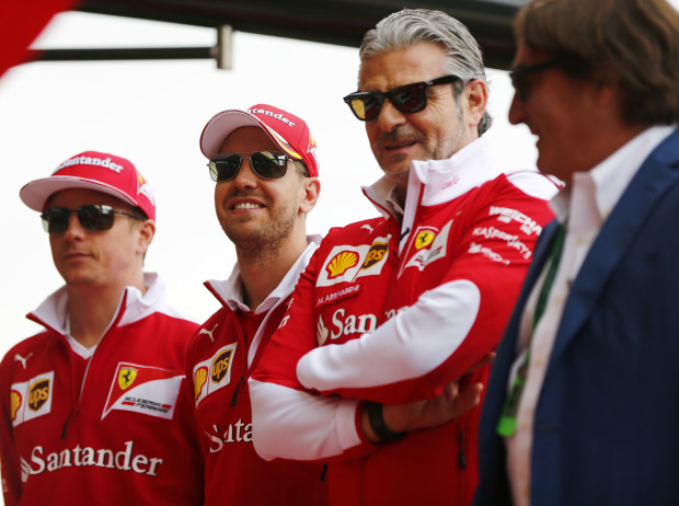 Kimi Räikkönen, Sebastian Vettel, Maurizio Arrivabene
