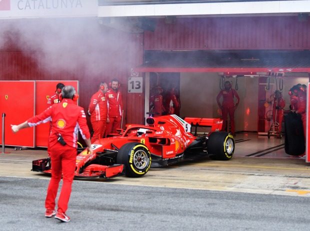 Sebastian Vettel, Rauch, Qualm Sebastian Vettel, Rauch, Qualm