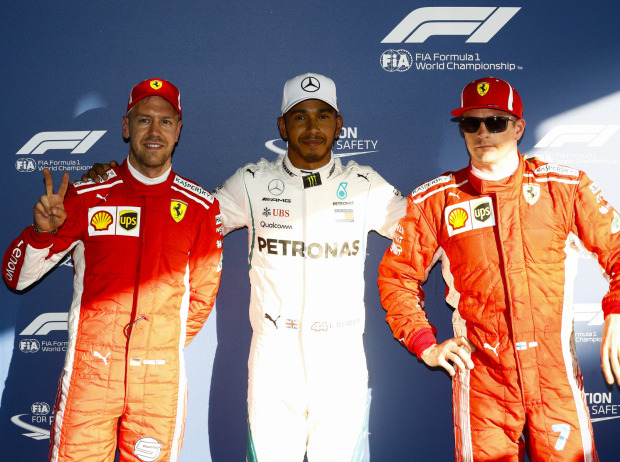 Lewis Hamilton, Sebastian Vettel, Kimi Räikkönen