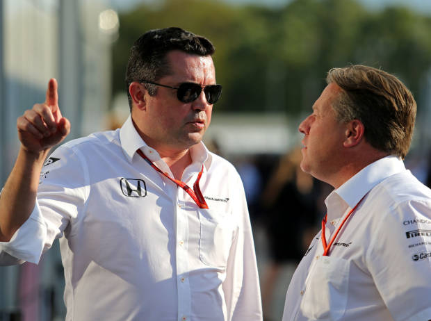 Zak Brown, Eric Boullier Zak Brown, Eric Boullier