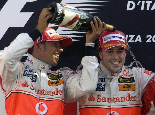 Monza 2007: Lewis Hamilton and Fernando Alonso