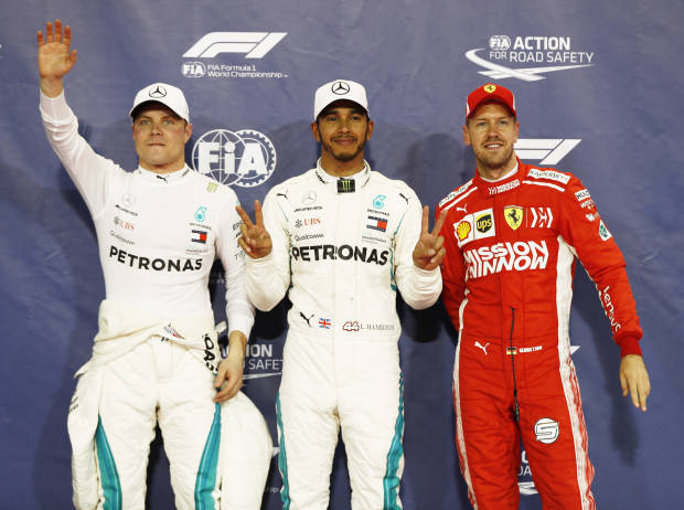 Lewis Hamilton, Valtteri Bottas, Sebastian Vettel