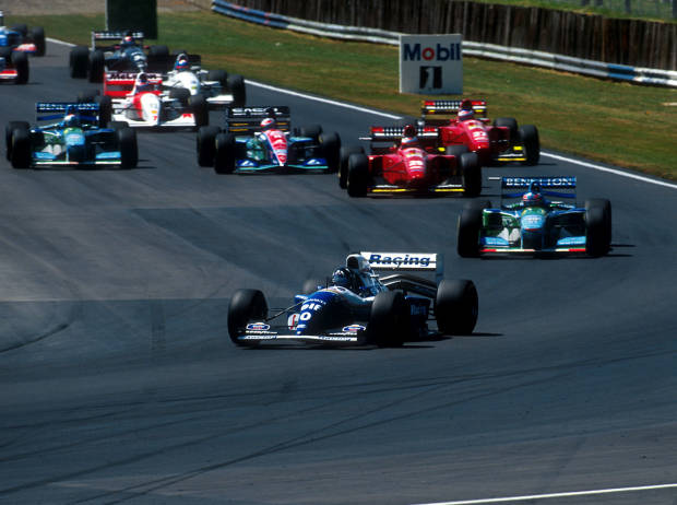 Michael Schumacher, Gerhard Berger, Rubens Barrichello, Jean Alesi, Jos Verstappen