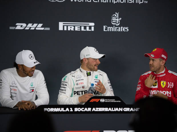 Lewis Hamilton, Valtteri Bottas, Sebastian Vettel