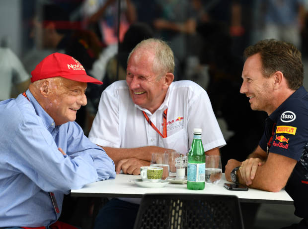 Niki Lauda, Helmut Marko, Christian Horner
