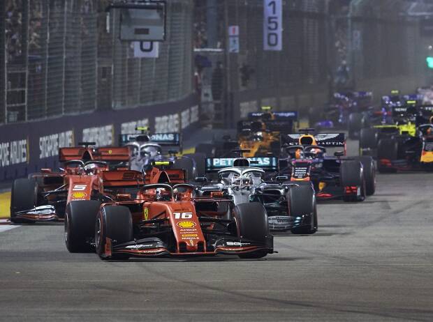 Charles Leclerc, Lewis Hamilton, Sebastian Vettel, Max Verstappen, Valtteri Bottas, Alexander Albon