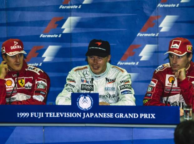Michael Schumacher, Mika Häkkinen, Eddie Irvine