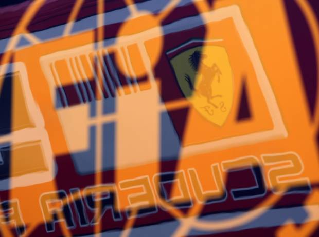 FIA-Logo und Ferrari-Logo FIA-Logo und Ferrari-Logo