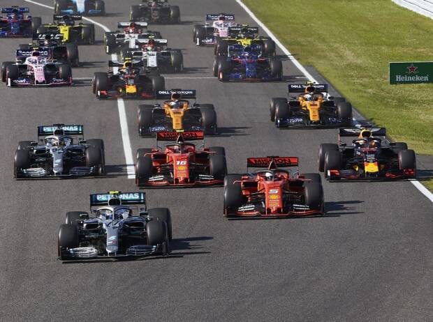 Valtteri Bottas, Sebastian Vettel, Charles Leclerc, Max Verstappen, Lewis Hamilton, Carlos Sainz, Lando Norris, Robert Kubica
