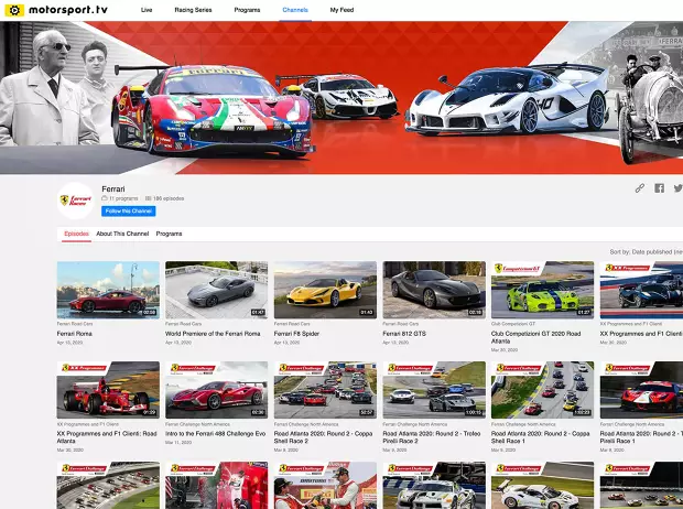 Foto zur News: Ferrari und Motorsport Network starten offiziellen Kanal auf Motorsport.tv