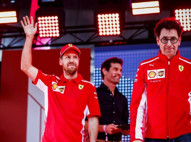 Sebastian Vettel, Mattia Binotto Sebastian Vettel, Mattia Binotto