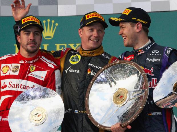 Kimi Räikkönen, Fernando Alonso, Sebastian Vettel