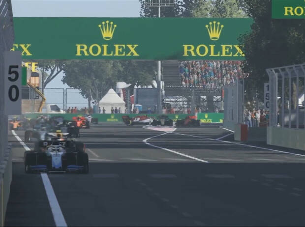 Foto zur News: Grand Prix Baku: George Russell schafft virtuellen Sieg-Hattrick!