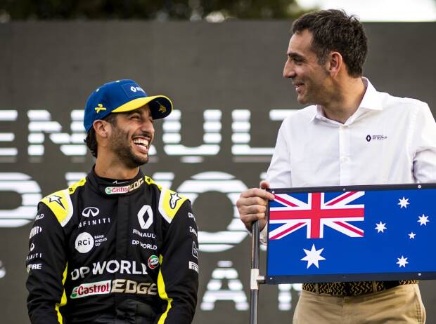 Daniel Ricciardo, Cyril Abiteboul Daniel Ricciardo, Cyril Abiteboul