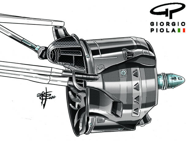 Bremsschacht des Racing Point RP20 Bremsschacht des Racing Point RP20