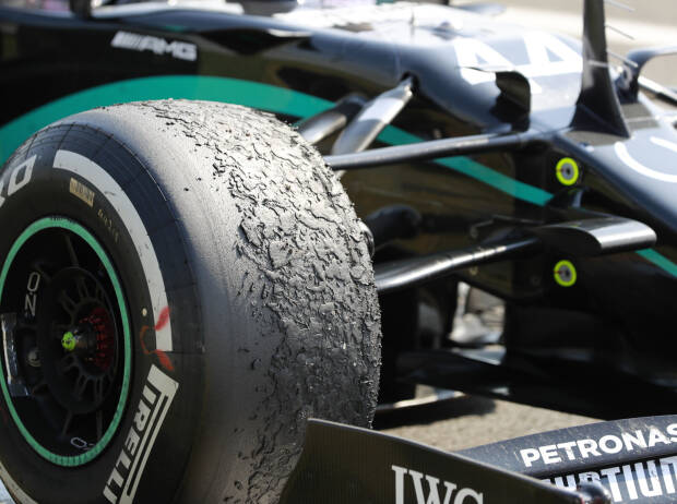 Pirelli-Reifen von Lewis Hamilton Pirelli-Reifen von Lewis Hamilton