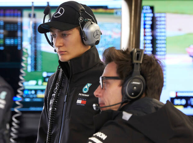 George Russell, Toto Wolff George Russell, Toto Wolff