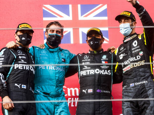 Valtteri Bottas, Leo Stevens, Lewis Hamilton, Daniel Ricciardo