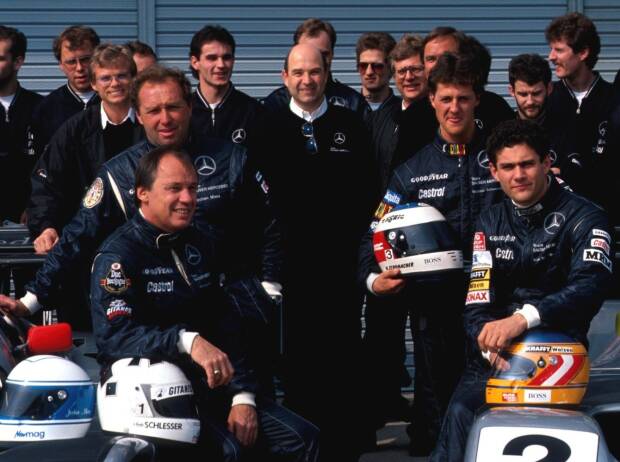 Karl Wendlinger, Michael Schumacher, Peter Sauber Karl Wendlinger, Michael Schumacher, Peter Sauber