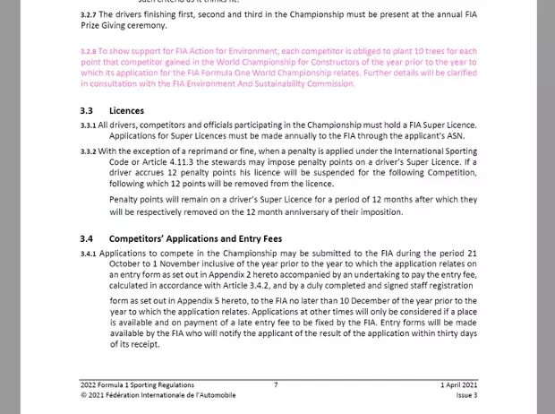 Foto zur News: Für das Weltklima: FIA verordnet "Baum-Prämie" für jeden Formel-1-WM-Punkt