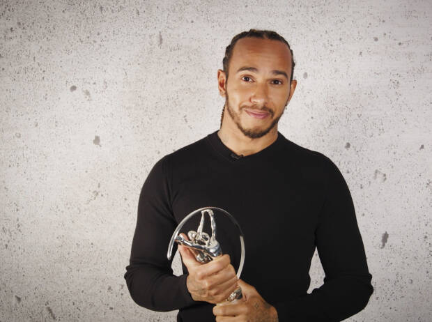 Lewis Hamilton mit dem Laureus-Award in der Kategorie Advokat des Jahres 2020