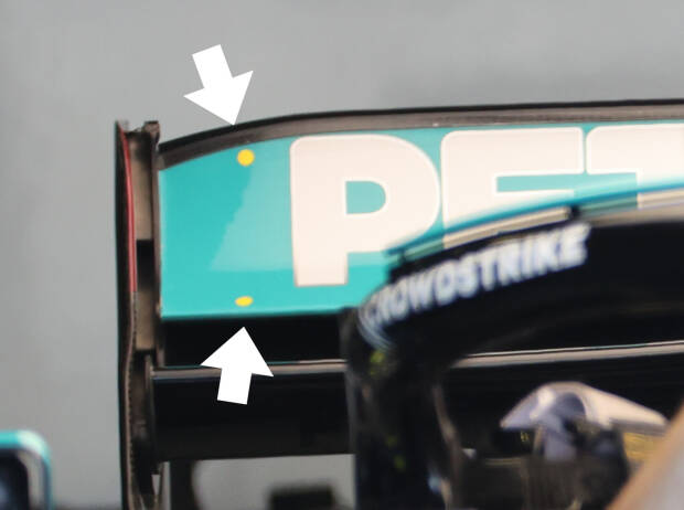Mit diesen Markierungen versucht die FIA, die "Flexiwings" besser zu kontrollieren Mit diesen Markierungen versucht die FIA, die "Flexiwings" besser zu kontrollieren