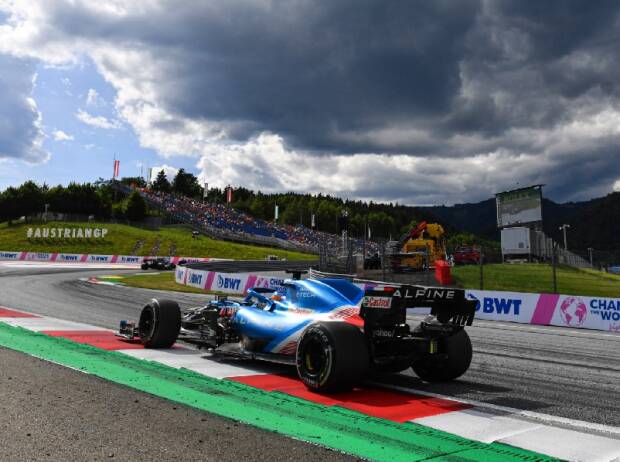 Formel-1-Pilot Fernando Alonso (Alpine) beim Großen Preis der Steiermark auf dem Red-bUll-Ring in Spielberg Formel-1-Pilot Fernando Alonso (Alpine) beim Großen Preis der Steiermark auf dem Red-bUll-Ring in Spielberg