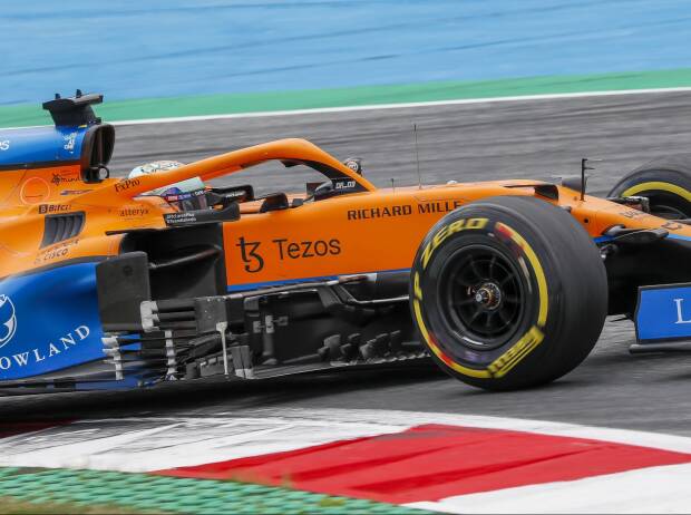 Formel-1-Fahrer Daniel Ricciardo im McLaren-Mercedes MCL35M beim Österreich-Grand-Prix 2021 in Spielberg