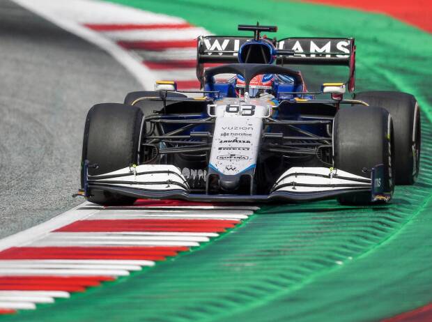 George Russell im Williams-Mercedes FW43B beim Österreich-Grand-Prix der Formel 1 2021 in Spielberg George Russell im Williams-Mercedes FW43B beim Österreich-Grand-Prix der Formel 1 2021 in Spielberg