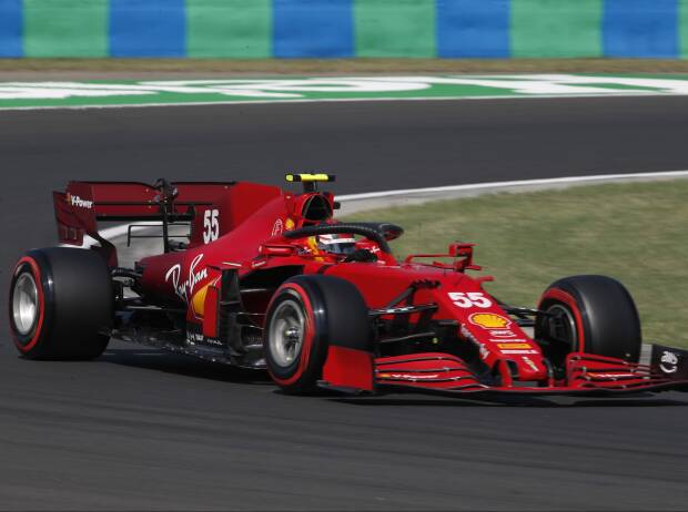 Ferrari-Pilot Carlos Sainz auf dem Hungaroring in Ungarn Ferrari-Pilot Carlos Sainz auf dem Hungaroring in Ungarn