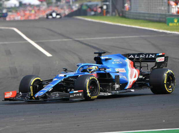 Fernando Alonso (Alpine) während des Formel-1-Rennen 2021 in Budapest (Ungarn)
