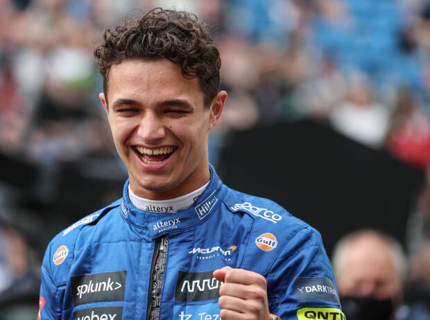 Lando Norris (McLaren) vor dem Formel-1-Rennen in Silverstone