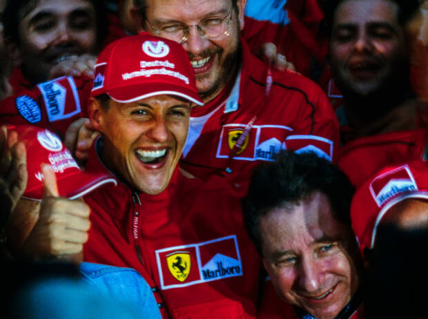 Michael Schumacher, Ross Brawn, Jean Todt Michael Schumacher, Ross Brawn, Jean Todt