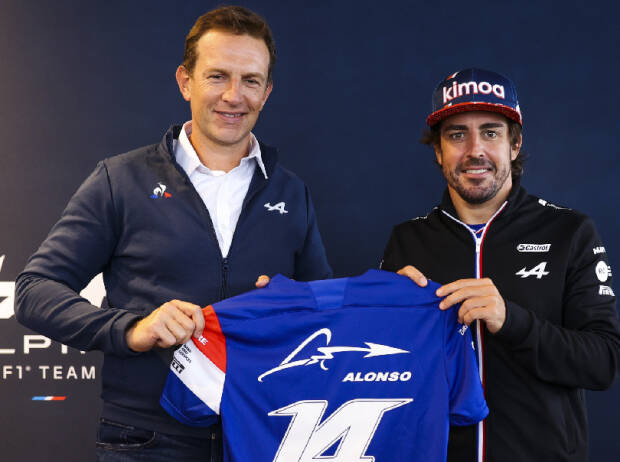 Alpine-Geschäftsführer Laurent Rossi und Fernando Alonso