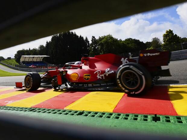 Charles Leclerc im Ferrari SF21 beim Freien Training zum Grand Prix von Belgien der Formel 1 2021 in Spa-Francorchamps