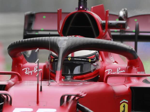 Der Cockpitschutz Halo am Ferrari SF21 von Carlos Sainz beim Grand Prix von Italien der Formel 1 2021 in Monza